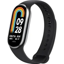 Фитнес-браслет Xiaomi Smart Band 8 (серый, с черным силиконовым ремешком, китайская версия)