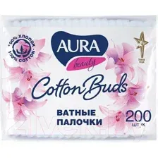 Ватные палочки Aura Beauty пакет (200шт)