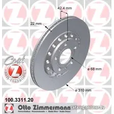 Тормозной диск Zimmermann 100331120