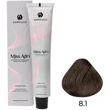 Крем-краска Adricoco Miss Adri 8.1 (100мл, светлый блонд пепельный)