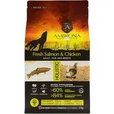Сухой корм для собак Ambrosia Grain Free для мелких пород с лососем и курицей / U/ASC2 (2кг)