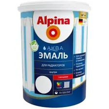 Эмаль Alpina Аква 0.9 л (белый глянцевый)