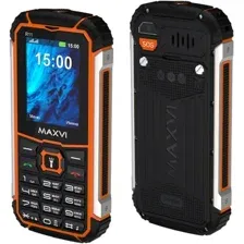 Кнопочный телефон Maxvi R11 (оранжевый)