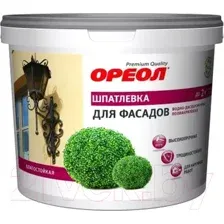 Шпатлевка готовая Ореол Фасадная влагостойкая для внутренних работ (1.5кг)
