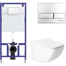 Унитаз подвесной Saniteco KW-99048 + 525 040000 + L3 040013