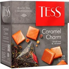 Чай черный Tess caramel charm, 20х1.8 г
