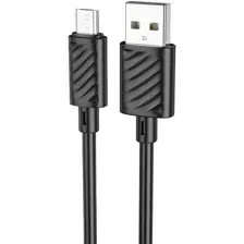 Кабель Hoco X88 Gratified 2.4A USB Type-A - microUSB (1 м, черный)