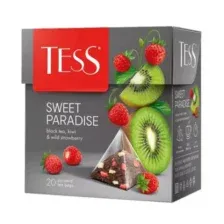 Чай черный в пирамидках Tess Sweet Paradise 20 пак. х 1,8 гр. (киви, садовая земляника)