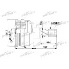 шрус peugeot внутренний PCV2253 PATRON