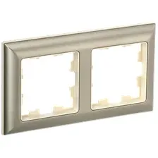 Рамка для выключателей и розеток IEK Brite BR-M22-12-3-K10 (бежевый/шампань)