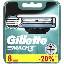 Сменные кассеты для бритья Gillette Mach3 (8 шт) 3014260243548