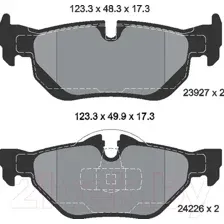 Тормозные колодки Textar 2392701