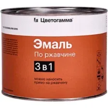 Грунт-эмаль Цветогамма По ржавчине 3 в 1 (0.8кг, белый)