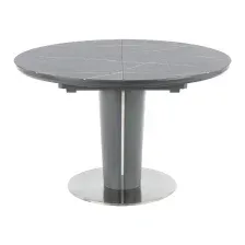 Обеденный стол Halmar Ricardo раскладной 120-160x120x76 (серый мрамор)