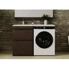 Symbolite Тумба с умывальником Даллас 120 Люкс Plus + Даллас 120x48 (левый, венге)
