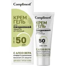 Крем солнцезащитный Compliment для ежедневной защиты от солнца с алоэ вера (50мл)