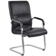 Офисный стул SitUp Bryan CF Chrome (экокожа, черный)
