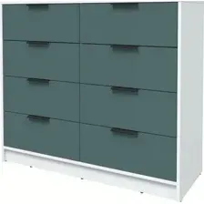 Комод Интерлиния Концепт КТ-К117 Глосс (белый платинум/верде)