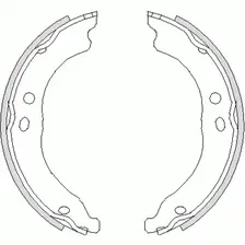 Тормозные колодки барабанные WOKING Z4750.00