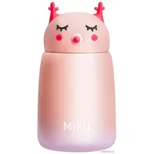 Термос Miku Умная Сова 320 мл (розовый)