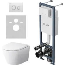 Унитаз подвесной AM.PM ErgoFit Sense FlashClean IS110101.741701 (с сиденьем)