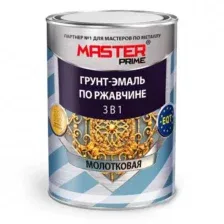 Грунт-эмаль 3в1 молотковая серый 0,9л