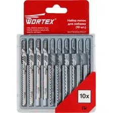Набор пилок для лобзика универсальный 10 шт. WORTEX (2 шт каждой: T118A, T119BO, T144D, T101B, T127D)