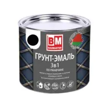 Грунт-эмаль по ржавчине 3 В 1 “BAUMASTER" черная RAL 9005 1,6 кг