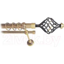 Карниз для штор Lm Decor Вираж 098 2р гладкий 25/16мм (антик, 2м)