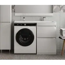 Тумба с умывальником Symbolite Даллас 110 Люкс Plus + Estetus Даллас 110x48 (правый, белый)