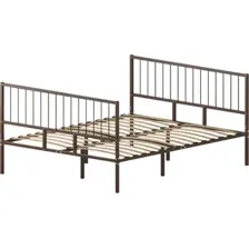 Двуспальная кровать Домаклево Металика В4+В4 180х190 (коричневый)
