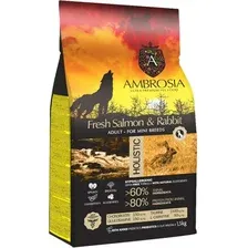 Сухой корм для собак Ambrosia Adult Mini Breeds Fresh Salmon & Rabbit (для мелких пород с лососем и кроликом) 1.5 кг
