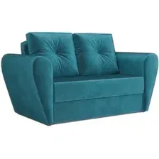Диван Мебель-АРС Квартет (бархат сине-зеленый Star Velvet 43 Black Green)