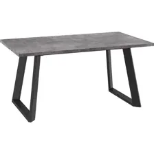 Стол раздвижной LOFT LUX-160 160(205)*90 дымчатая керамика/черный
