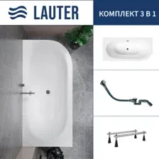 Ванна Lauter Bliss 180 L 21201081L (с ножками и сифоном 21Y32002 белый)