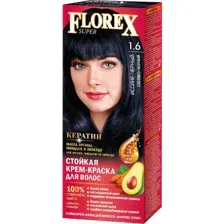 Крем-краска Florex Super, 1.6, иссиня-черный