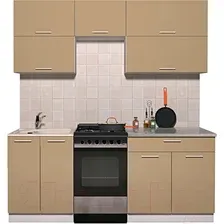 Готовая кухня Интерлиния Мила Gloss 50-19 (капучино глянец)