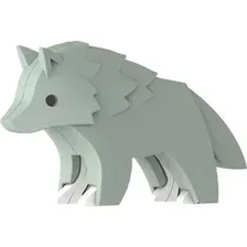 Магнитный конструктор Halftoys Animal Волк HAS007