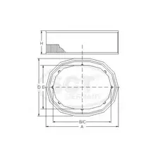 Фильтр воздушный SCT SB2057
