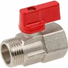 Кран шаровый MINI 1/2" нар.-вн. красная ручка, AV Engineering