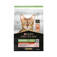 Корм для кошек Pro Plan для стерилизованных кошек, лосось, 3 кг