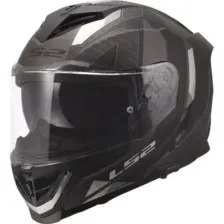 Мотошлем LS2 FF818 Storm III Sporty (3XL, черный/серый)