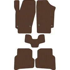 Комплект ковриков для авто Alicosta 1413_1-кор для Volkswagen Polo V 614/604/612/602/6C1 2008-2020 (EVA соты, коричневый)