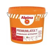 Краска латексная Alpina EXPERT Premiumlatex 7 для стен и обоев, моющаяся, матовая, износостойкая, высокая укрывистость, 2.5 л