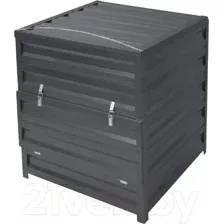 Компостер Формула качества Оцинкованный с крышкой 1000x1000x1000 R7024C (графитовый серый)