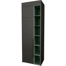 Шкаф распашной Рэйгрупп Рэй S245-B1-WKZ В1 (дуб веллингтон/кобальт/зеленый самшит)