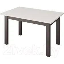 Обеденный стол Senira Кастусь 110-145x70 (белый/венге)