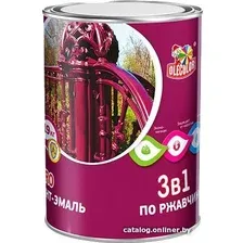 Грунт-эмаль Olecolor 3 в 1 по ржавчине 4 кг (желтый)