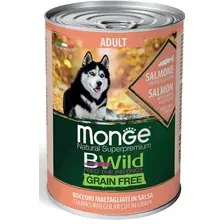 Консервированный корм для собак Monge BWild Grain Free с лососем, тыквой и кабачками 400 г