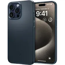 Чехол-накладка Spigen Thin Fit для iPhone 15 Pro Max / ACS06546 (серый/синий)